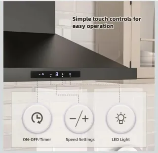 Campana extractora CIARRA negra