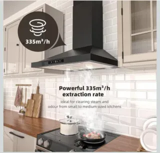 Campana extractora CIARRA negra