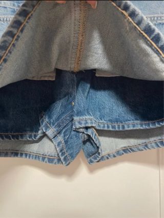 Falda Pantalón Vaquera Zara XS