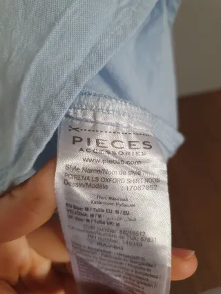 Camisa azul algodón talla M