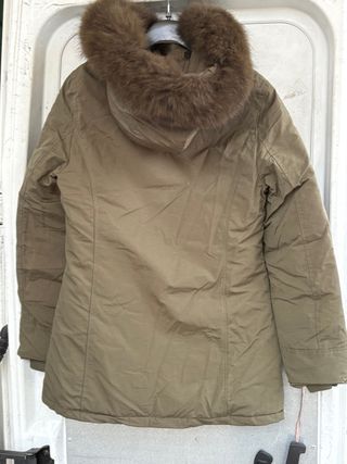 Giacca parka donna verde con cappuccio