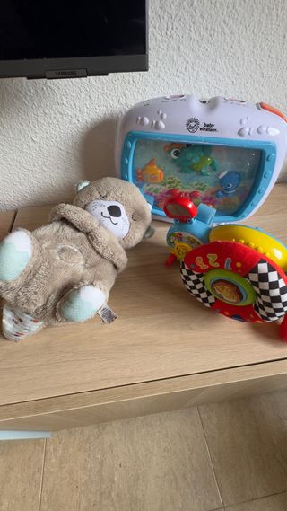 Pecera, volante y nutria de dormir