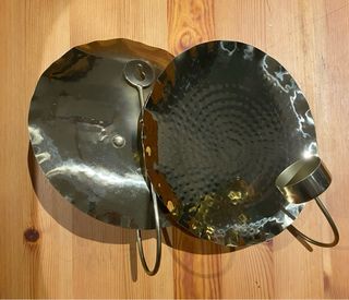 Candelabro H&M Home 2 unidades. Dorado Metal