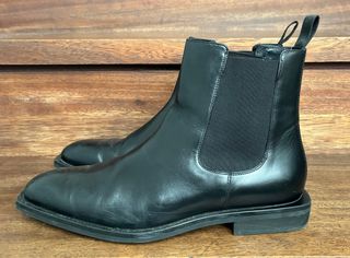 Botines Zara Piel Negro Talla 38