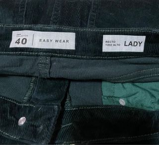 Pantalón pana fina verde