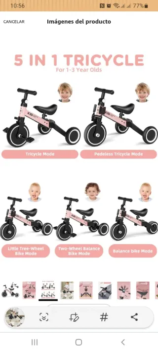 Triciclo XJD 3 en 1 Evolutivo Infantil