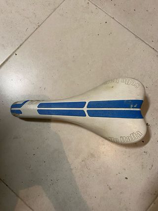 Sillín Selle Itally Blanco y Azul
