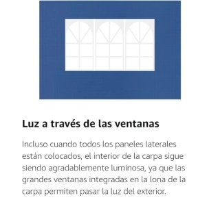 Set de 6  Paredes impermeables para Carpa 6x3 mts