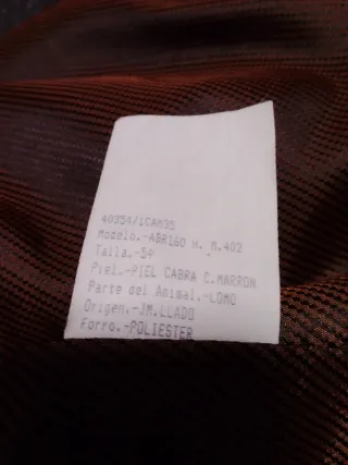 Abrigo Piel Cabra Marrón 3/4 Caballero