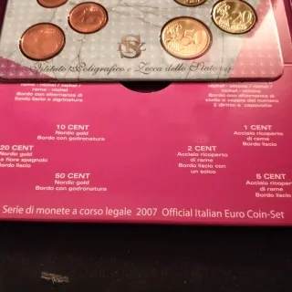 Divisionale Italia 2007 con medaglia argento