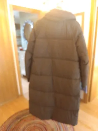 Plumífero Largo Zara Marrón grisaceo/verde oliva M