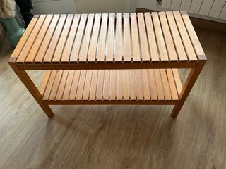 Banco de madera Ikea 2 estantes