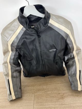 Chaqueta Cuero Axo Racing Moto Mujer