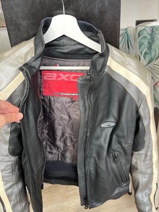 Chaqueta Cuero Axo Racing Moto Mujer