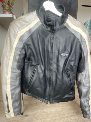 Chaqueta Cuero Axo Racing Moto Mujer