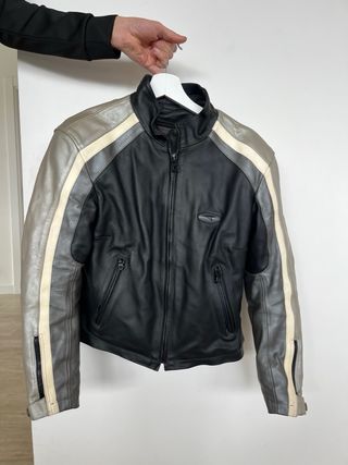 Chaqueta Cuero Axo Racing Moto Mujer