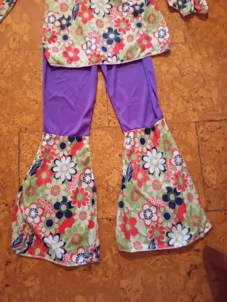 Disfraz Hippie Flores Talla Única
