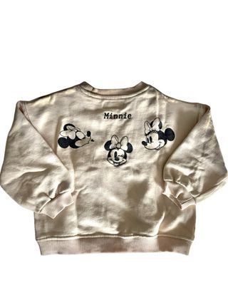 Felpa Minnie Disney bimba 5 anni panna