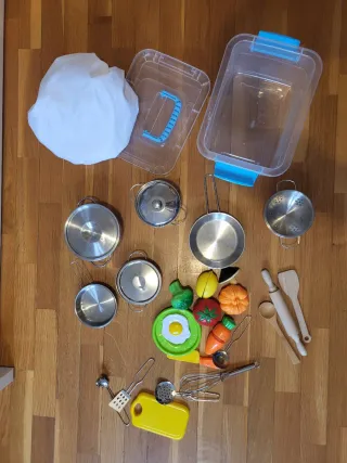 Juego Cocina Juguete Ollas y Accesorios