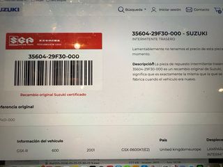 Intermitente Suzuki GSX-R 35604-29F30