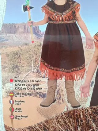 Disfraz INDIA adulta Talla M/L Y Niña 3 a 6