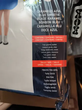 Disfraz Lacasito Caramelo Azul Talla Única Nuevo