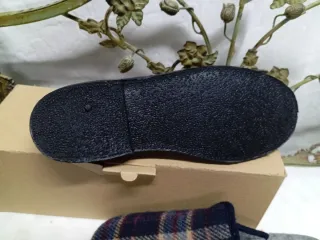 Zapatillas de casa hombre cuadros talla 40
