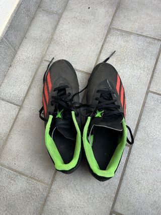 Scarpe Adidas Calcio Nere/Verdi Taglia 43.5