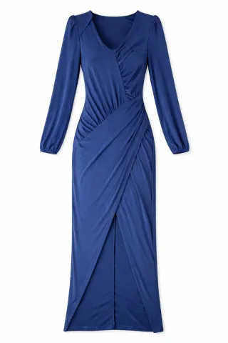 Vestido midi elegante azul