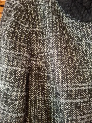 Cazadora Zara Tweed Cuello Alto Cinturón