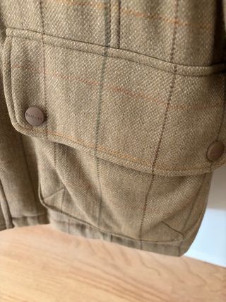 Abrigo Barbour monterías de caza. Lana 100%.