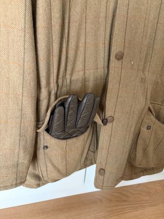 Abrigo Barbour monterías de caza. Lana 100%.