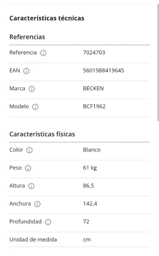 Arcón congelador 400L