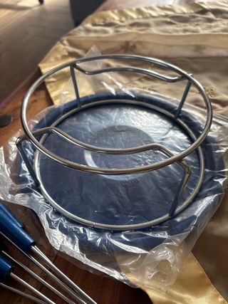 Set fondue bianco e blu