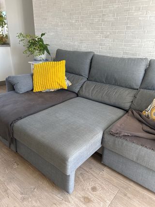 Sofá cama Ikea con chaislongue y almacenaje