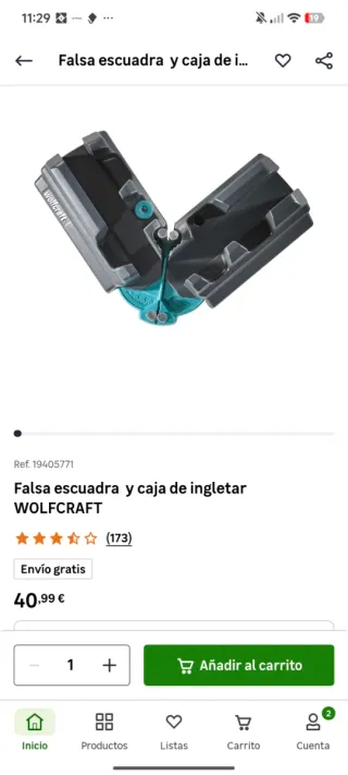 Escuadra y Ingletadora Wolfcraft + Medidor Contorn