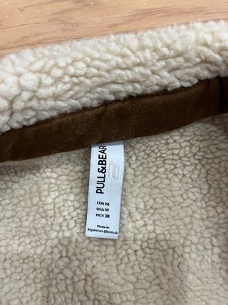 Chaqueta de ante y borrego marron