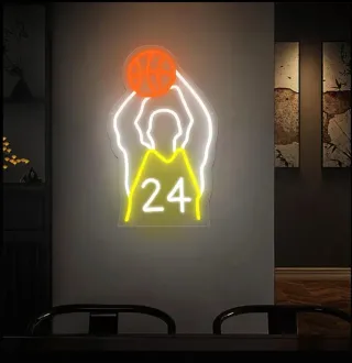 Lampada Neon Led "Giocatore Basket 24*