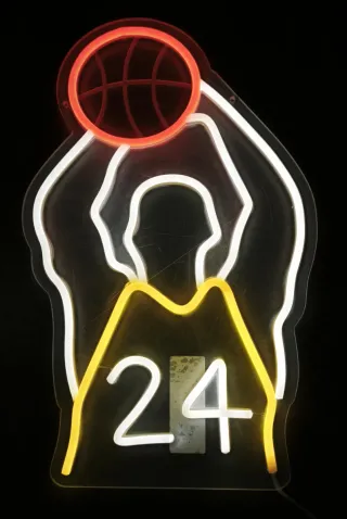 Lampada Neon Led "Giocatore Basket 24*