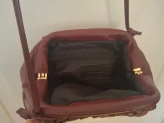 Bolso piel granate/burdeos nuevo