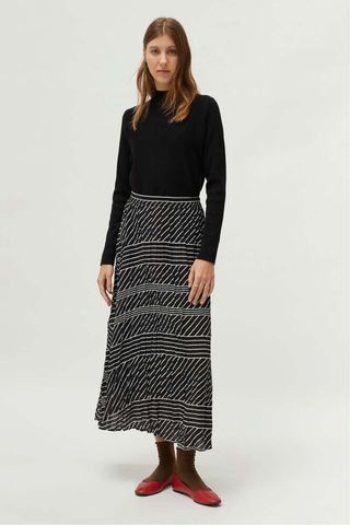 Falda plisada estampada