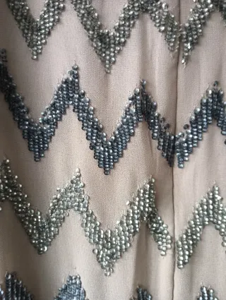 Vestido abalorios Blanco