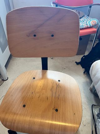 Pack de sillas de oficina regulable madera y metal