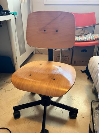 Pack de sillas de oficina regulable madera y metal