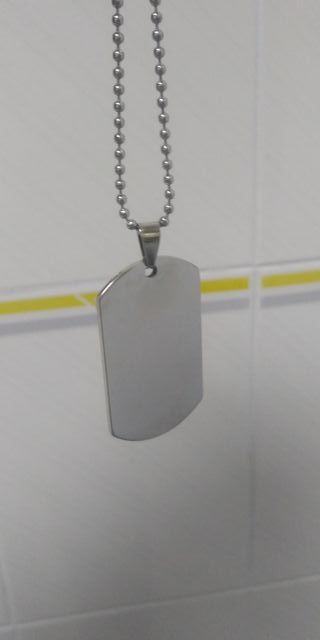 COLGANTE CHAPA ACERO INOXIDABLE