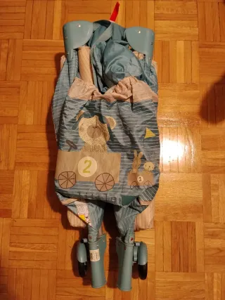 Cuna de viaje MS con ruedas y colchón de espuma