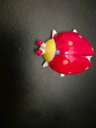 Coccinella in ceramica decorata