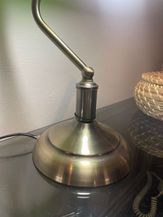 Lámpara de mesa Vintage Banquero Verde