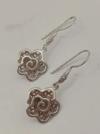 Set gioielli parure vintage orecchini argento 925