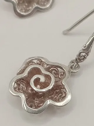 Set gioielli parure vintage orecchini argento 925